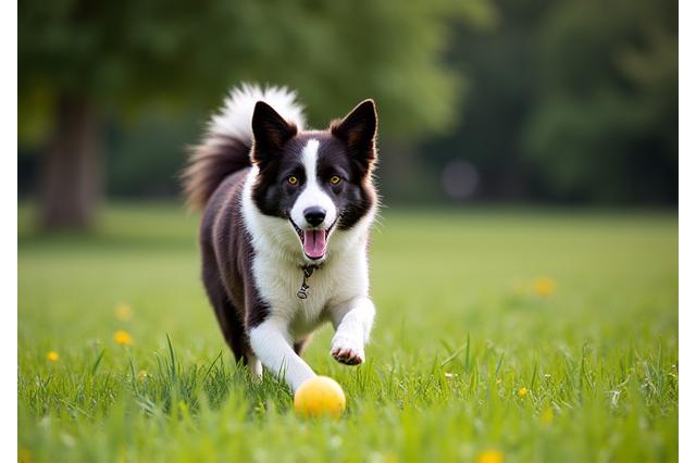 公園で遊ぶペットと専門家