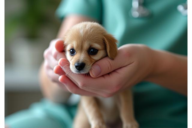 プロの獣医によるペットの診察